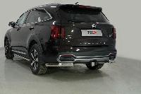 Защита задняя (уголки овальные) 75х42 мм KIA Sorento 2020-2024 арт. KIASOR20-27