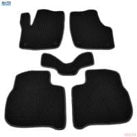 Коврики салона резиновые EVA для Skoda Rapid (2020-2023) соты с серым кантом № EVAS.0582.04