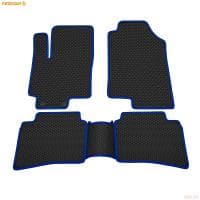 Коврики салона Rezkon EVA резиновые для Kia Rio (2017-2023) с синим кантом № 9021020303