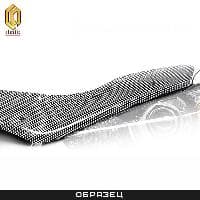 Дефлектор капота CA Plastic шелкография карбон серебро для Mitsubishi Pajero Sport (2008-2016) № 2010011003264