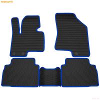 Коврики салона EVA соты резиновые для Hyundai ix35 (2010-2015) с синим кантом № 9120040103