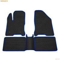 Коврики салона Rezkon EVA резиновые для Lada (ВАЗ) Vesta (2015-2025) с синим кантом № 9039045103