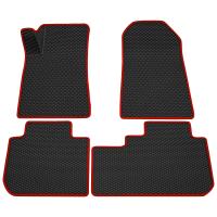 Коврики салона 3D Eva ромб резиновые для Haval F7 (2019-2024) с красным кантом № 9257010104