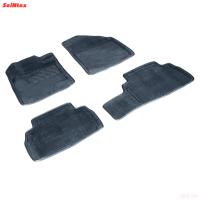 Коврики салона 3D текстильные для Geely Coolray (2020-2025) серые № 30074