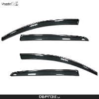 Дефлекторы боковых окон Pradar для Toyota Land Cruiser 200 (2008-2012) с хромированной полосой № SI 11-00025