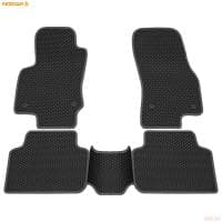 Коврики салона Rezkon EVA cоты резиновые для Volkswagen Tiguan (2017-2023) с серым кантом № 9035025202