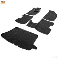 Комплект ковриков салона и багажника для Lada (ВАЗ) Largus универсал (2012-2025) 5 мест № K9600301-4