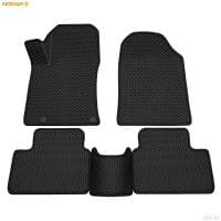 Коврики салона 3D EVA ромб резиновые для Kia Ceed (2018-2025) с черным кантом № 9221005301