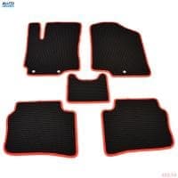 Коврики салона резиновые EVA для Hyundai Solaris (2010-2016) соты с красным кантом № EVAS.0272.02