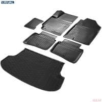 Комплект ковриков салона и багажника для Kia Rio хэтчбек X-line (2017-2023) № K12305007-9