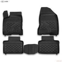 Коврики салона оригинальные для Lada (ВАЗ) Vesta (2015-2025) (оригинальный рисунок) № 99999218073182