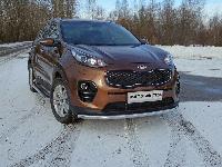 Защита передняя нижняя 60,3 мм KIA Sportage (QL) 2016-2018 арт. KIASPORT16-18