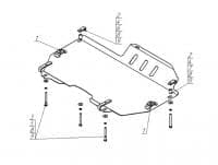 Защита двигателя и КПП для Nissan Murano (2004-2008) № 01455