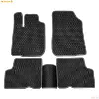 Коврики салона Rezkon EVA резиновые для Renault Logan (2004-2014) с серым кантом № 9029015102