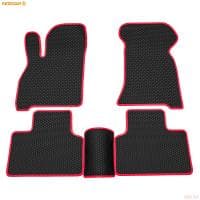 Коврики салона Rezkon EVA резиновые для Lada (ВАЗ) Priora (2007-2018) с красным кантом № 9039025104