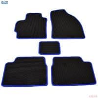 Коврики салона резиновые EVA для Toyota Corolla (2007-2012) соты с синим кантом № EVAS.0643.03