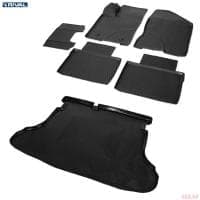 Комплект ковриков салона и багажника для Lada (ВАЗ) Vesta Cross (2017-2025) № K16006001-2