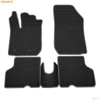 Коврики салона Rezkon EVA резиновые для Renault Kaptur (2016-2023) с серым кантом № 9029035102