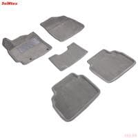 Коврики салона 3D текстильные для Kia Cerato (2018-2025) серые № 94732