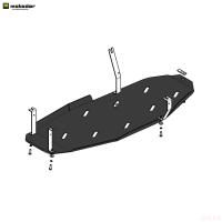 Защита топливного бака для Mitsubishi Pajero 4 (2006-2020) (только с защитой КПП) № 31313