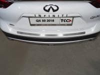 Накладка на задний бампер (лист шлифованный) для Infiniti QX50 (2018-2024) № INFQX5018-07