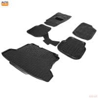 Комплект ковриков салона и багажника для Volkswagen Polo седан (2010-2020) № K9580101-2