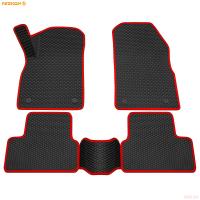 Коврики салона 3D EVA Ромб резиновые для Opel Astra J (2010-2015) с красным кантом № 9226010104