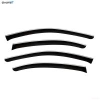 Дефлекторы окон для Skoda Octavia (A8) лифтбек (2020-2025) с хромированным молдингом № CHROMEX.63044