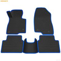 Коврики салона 3D EVA ромб резиновые для Mazda 3 (2013-2018) с синим кантом № 9223010203