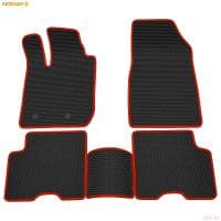 Коврики салона EVA соты резиновые для Renault Arkana (2019-2025) с красным кантом № 9129040104