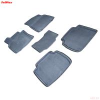 Коврики салона 3D текстильные для Lexus ES (2018-2025) серые № 30381