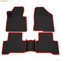 Коврики салона 3D EVA Ромб резиновые для Hyundai Santa Fe (2013-2018) с красным кантом № 9220045404