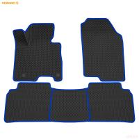Коврики салона 3D EVA Ромб для Hyundai Tucson (2021-2025) с синим кантом № 9220060303