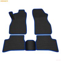 Коврики салона 3D EVA ромб резиновые для Hyundai Accent (2001-2010) с синим кантом № 9220010103