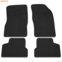 Коврики салона Rezkon EVA резиновые для Daewoo Nexia (2008-2016) с серым кантом № 9014015102