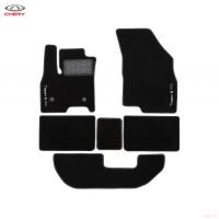 Коврики салона текстильные оригинальные Premium с двоной прострочкой для Chery Tiggo 8 Pro (2021-2025) 6 шт. № CHERY0223