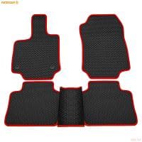 Коврики салона Rezkon EVA cоты резиновые для Toyota RAV4 (2019-2025) с красным кантом № 9034035304