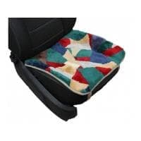 Накидка из натурального меха (квадрат, короткий ворс, цветные кусочки класс B) № KC001021-B