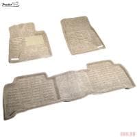 Коврики салона Pradar 3D текстильные бежевые для Toyota Land Cruiser 200 (2008-2012) № SI 07-00088