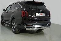 Защита задняя (овальная длинная) 75х42 мм KIA Sorento 2020-2024 арт. KIASOR20-24