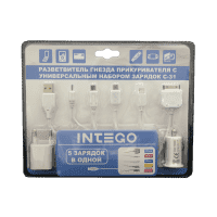 Автозарядное устройство INTEGO С-31 , 2 USB, кабель Apple, Nokia, Samsung, HTC, Motorola