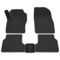 Коврики салона 3D Eva ромб резиновые для Ford Focus 2 (2008-2011) с серым кантом № 9216010102