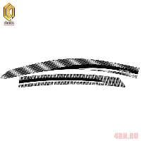 Дефлекторы окон CA Plastic серия "Art" черные для Kia Rio седан (2011-2015) № 2010031506158