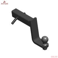 Шаровый узел с понижением 15см для фаркопа под квадратное отверстие 50х50 мм (на базе шара E) № TY-05-15