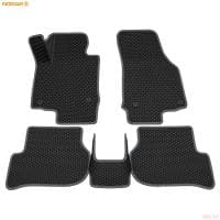 Коврики салона 3D EVA ромб резиновые для Skoda Octavia A5 (2009-2013) с серым кантом № 9230010102