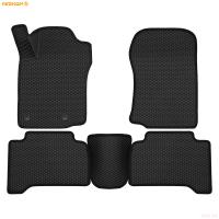 Коврики салона 3D EVA ромб резиновые для Toyota Land Cruiser Prado 150 (2009-2017) с черным кантом № 9234030201