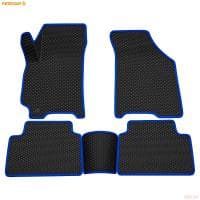 Коврики салона 3D EVA ромб резиновые для Chevrolet Lacetti (2004-2013) с синим кантом № 9212025103