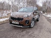 Защита передняя нижняя (двойная) 42,4/42,4 мм KIA Sportage (QL) 2016-2018 арт. KIASPORT16-27