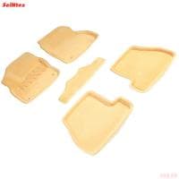 Коврики салона 3D текстильные для Ford Focus 3 АКПП (2011-2015) бежевые № 84139