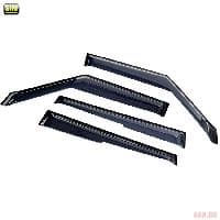 Дефлекторы боковых окон SIM для Kia Soul (2009-2014) с хромированным молдингом № SKISOU0932-CR